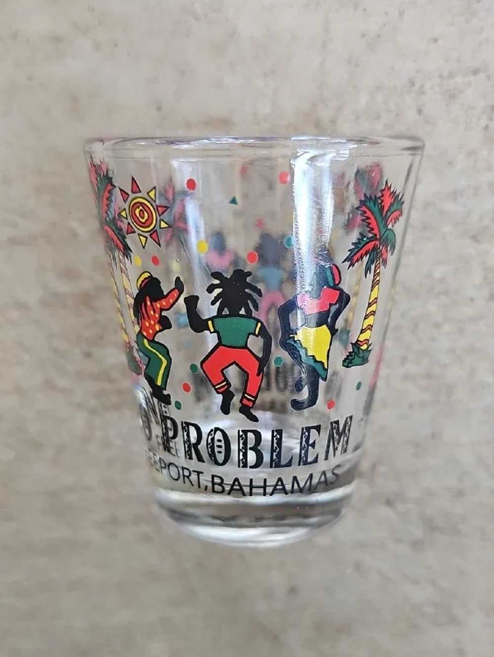 Freeport Bahamas Set of 3 Shot Glasses No Problem Islands Collector Bar Drinks